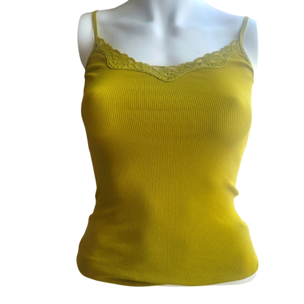 NWT G2000 Woman Lace Trim Spaghetti Strap Tank Top Size 32
